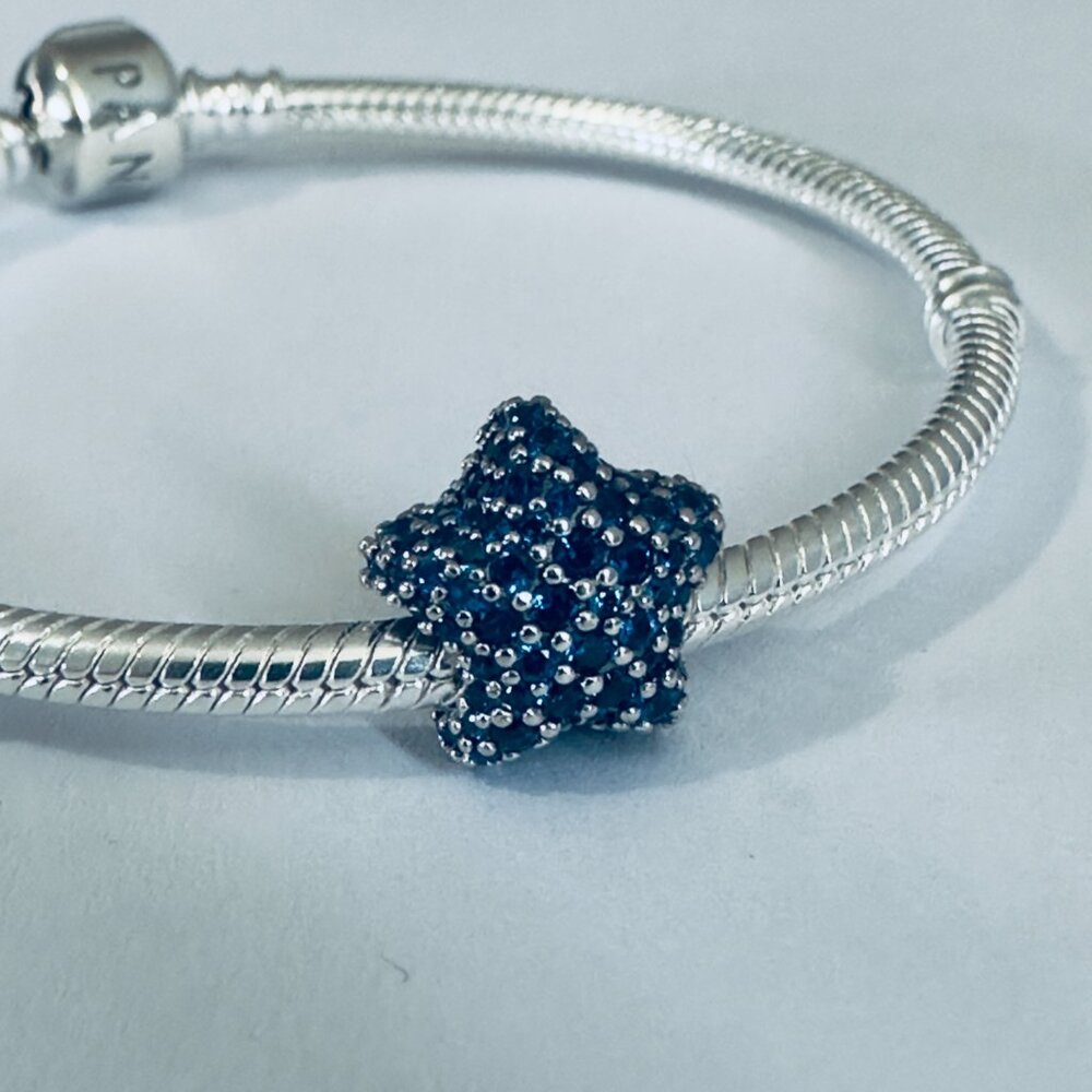 Pandora Bold Pavé Star Charm / Pandora Silver Charms, Pandora Silver Bracelet